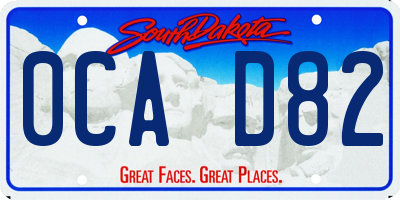 SD license plate 0CAD82