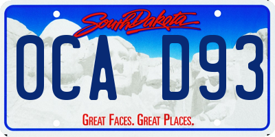 SD license plate 0CAD93