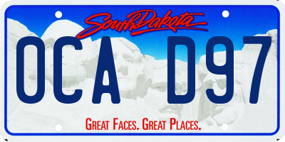 SD license plate 0CAD97