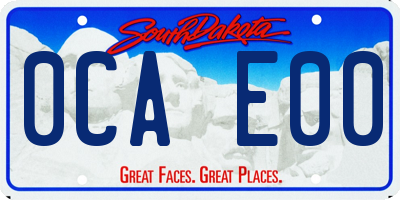 SD license plate 0CAE00