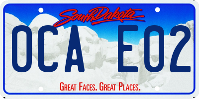 SD license plate 0CAE02