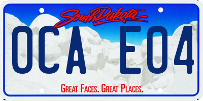 SD license plate 0CAE04