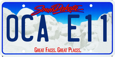 SD license plate 0CAE11
