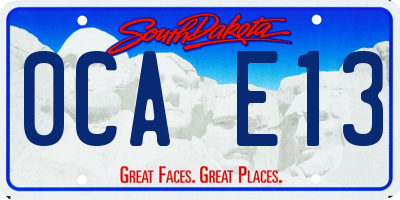 SD license plate 0CAE13