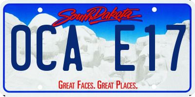 SD license plate 0CAE17