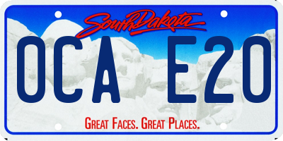 SD license plate 0CAE20