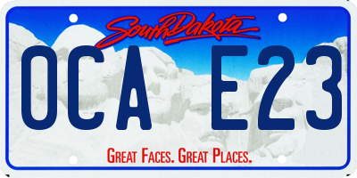 SD license plate 0CAE23