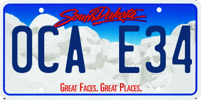 SD license plate 0CAE34