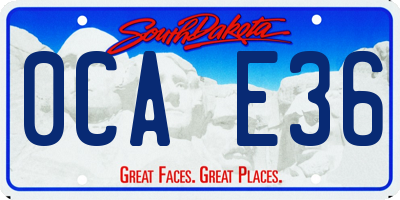 SD license plate 0CAE36