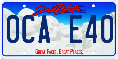 SD license plate 0CAE40