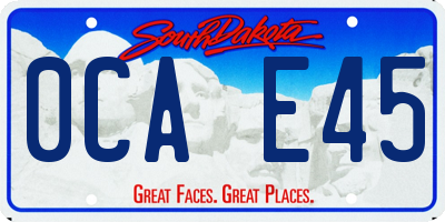 SD license plate 0CAE45