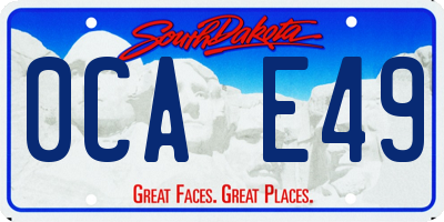 SD license plate 0CAE49