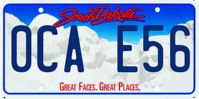 SD license plate 0CAE56