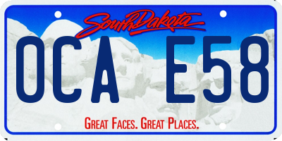 SD license plate 0CAE58