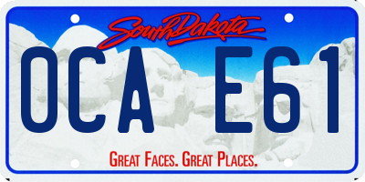 SD license plate 0CAE61