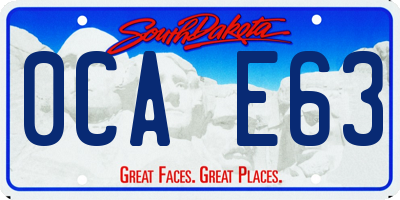 SD license plate 0CAE63
