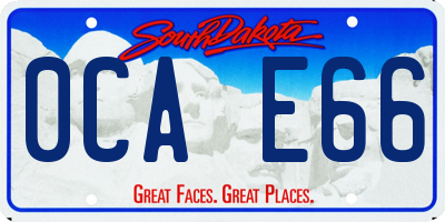 SD license plate 0CAE66