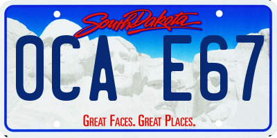 SD license plate 0CAE67