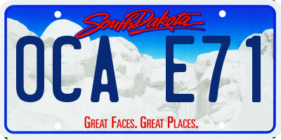 SD license plate 0CAE71