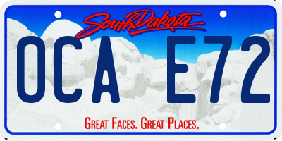 SD license plate 0CAE72