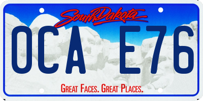 SD license plate 0CAE76