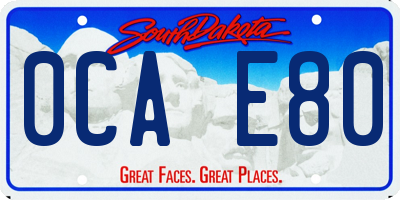 SD license plate 0CAE80