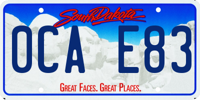 SD license plate 0CAE83