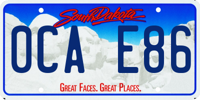 SD license plate 0CAE86