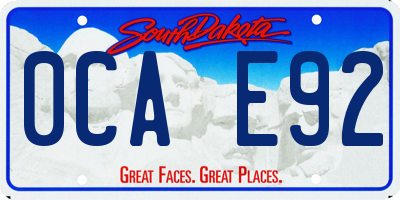 SD license plate 0CAE92