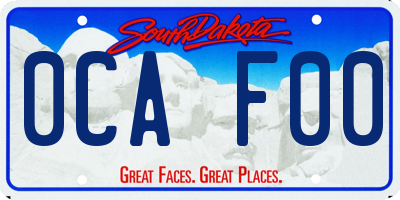 SD license plate 0CAF00