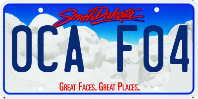 SD license plate 0CAF04