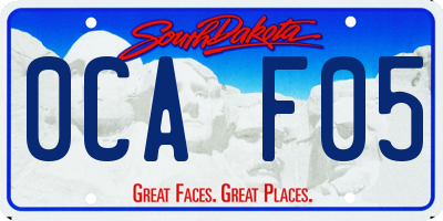 SD license plate 0CAF05