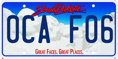 SD license plate 0CAF06