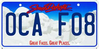 SD license plate 0CAF08