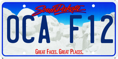 SD license plate 0CAF12