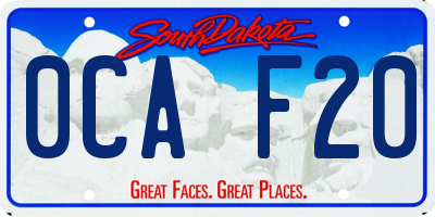 SD license plate 0CAF20