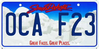 SD license plate 0CAF23