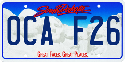 SD license plate 0CAF26