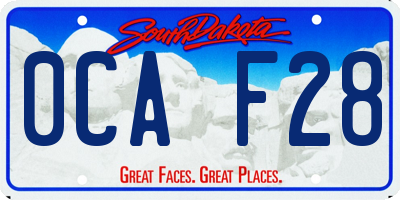 SD license plate 0CAF28