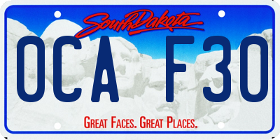 SD license plate 0CAF30