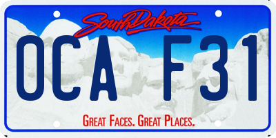 SD license plate 0CAF31