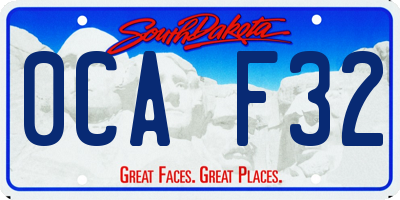 SD license plate 0CAF32