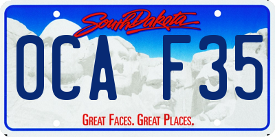 SD license plate 0CAF35