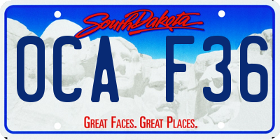 SD license plate 0CAF36