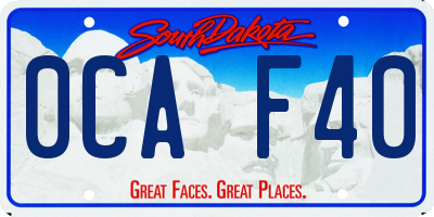 SD license plate 0CAF40