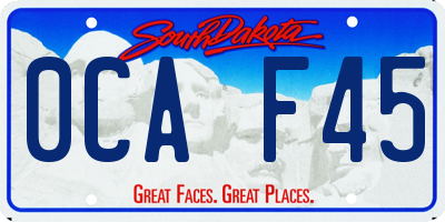 SD license plate 0CAF45