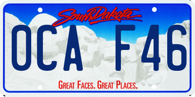 SD license plate 0CAF46