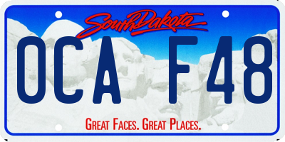 SD license plate 0CAF48
