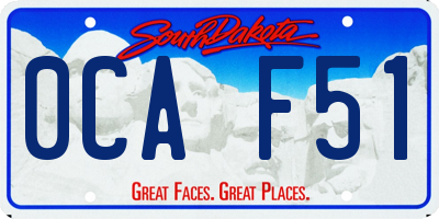 SD license plate 0CAF51