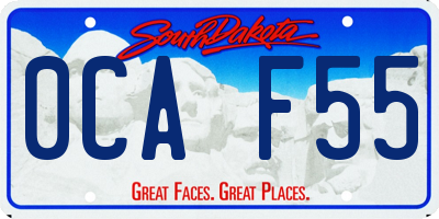 SD license plate 0CAF55